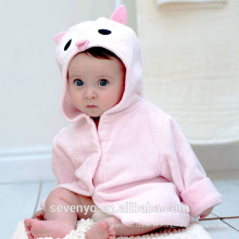 Pink Color baby towelling robe China supplier